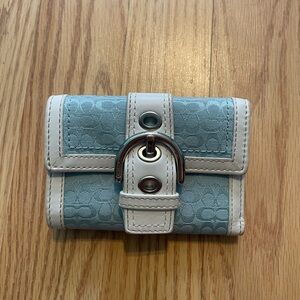 Coach Blue and White Wallet